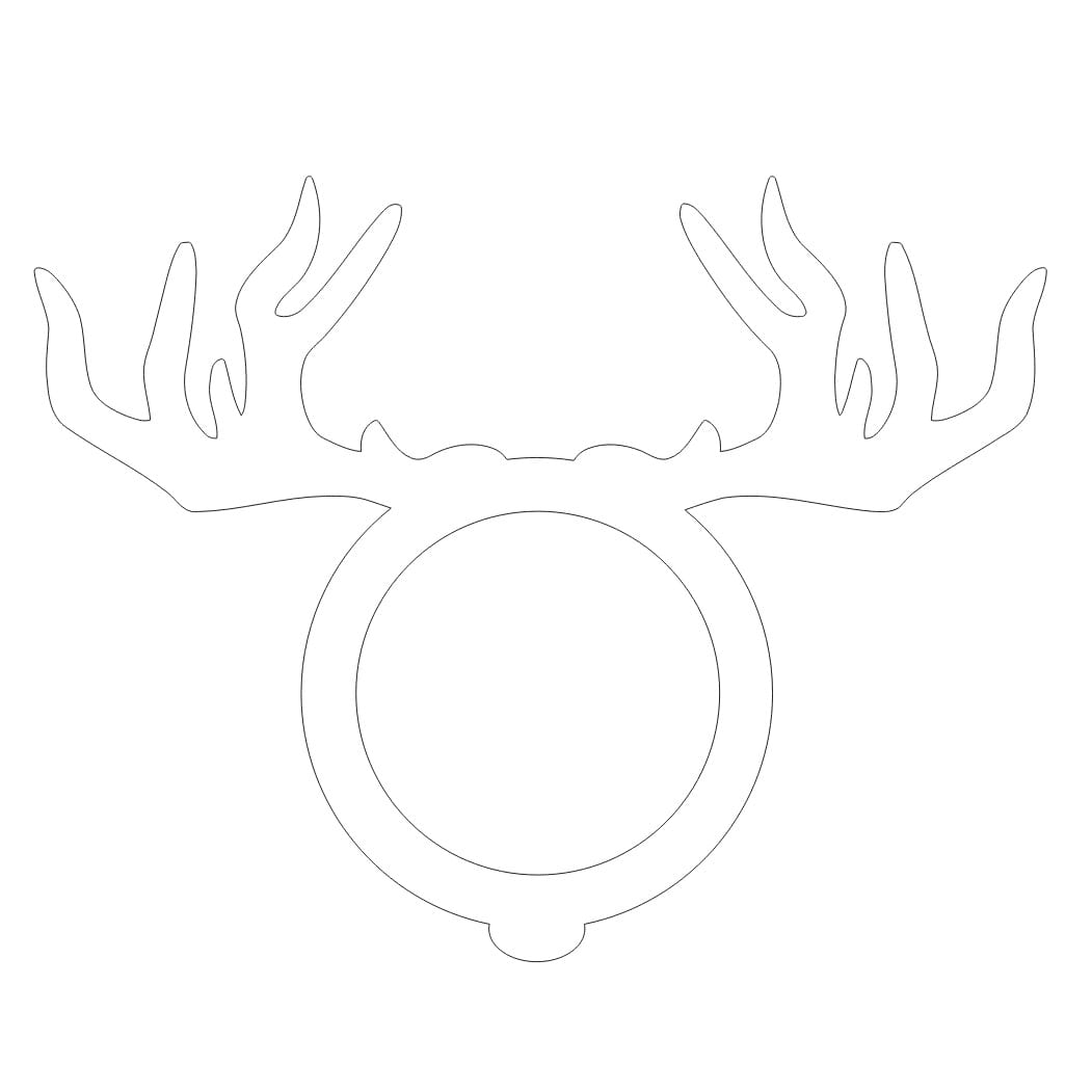 Laser Cut Reindeer Antler Napkin Ring