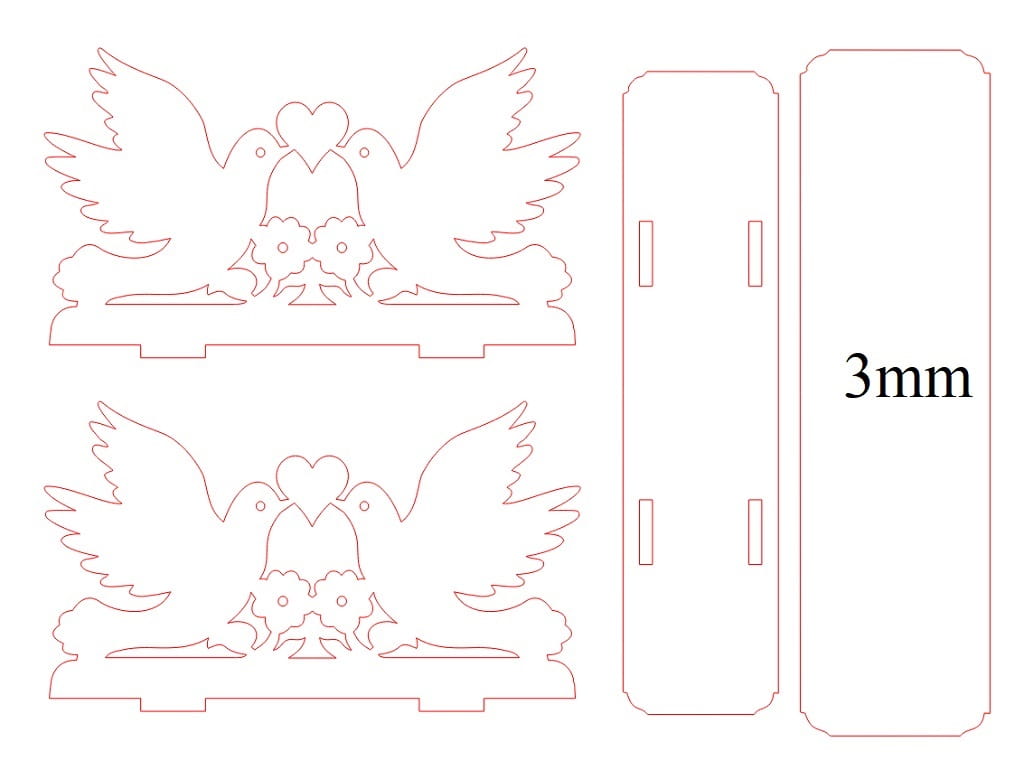 Laser Cut Pigeon Napkin Holder for Wedding Table Decor