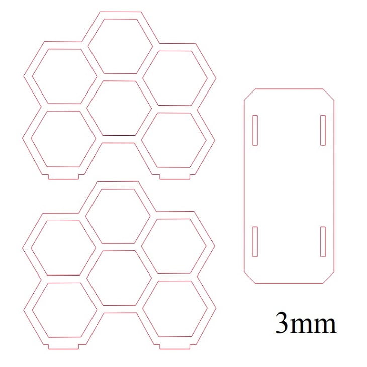 Laser Cut Wooden Honeycomb Napkin Holder