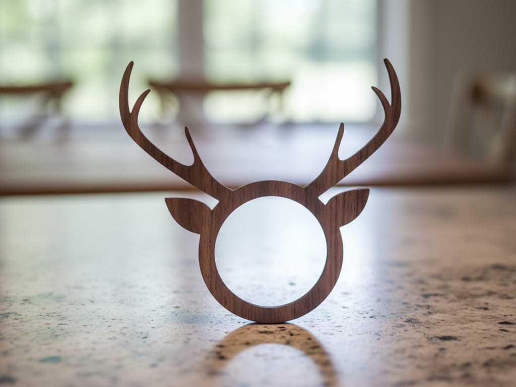 Laser Cut Antler Napkin Ring for Christmas Decor