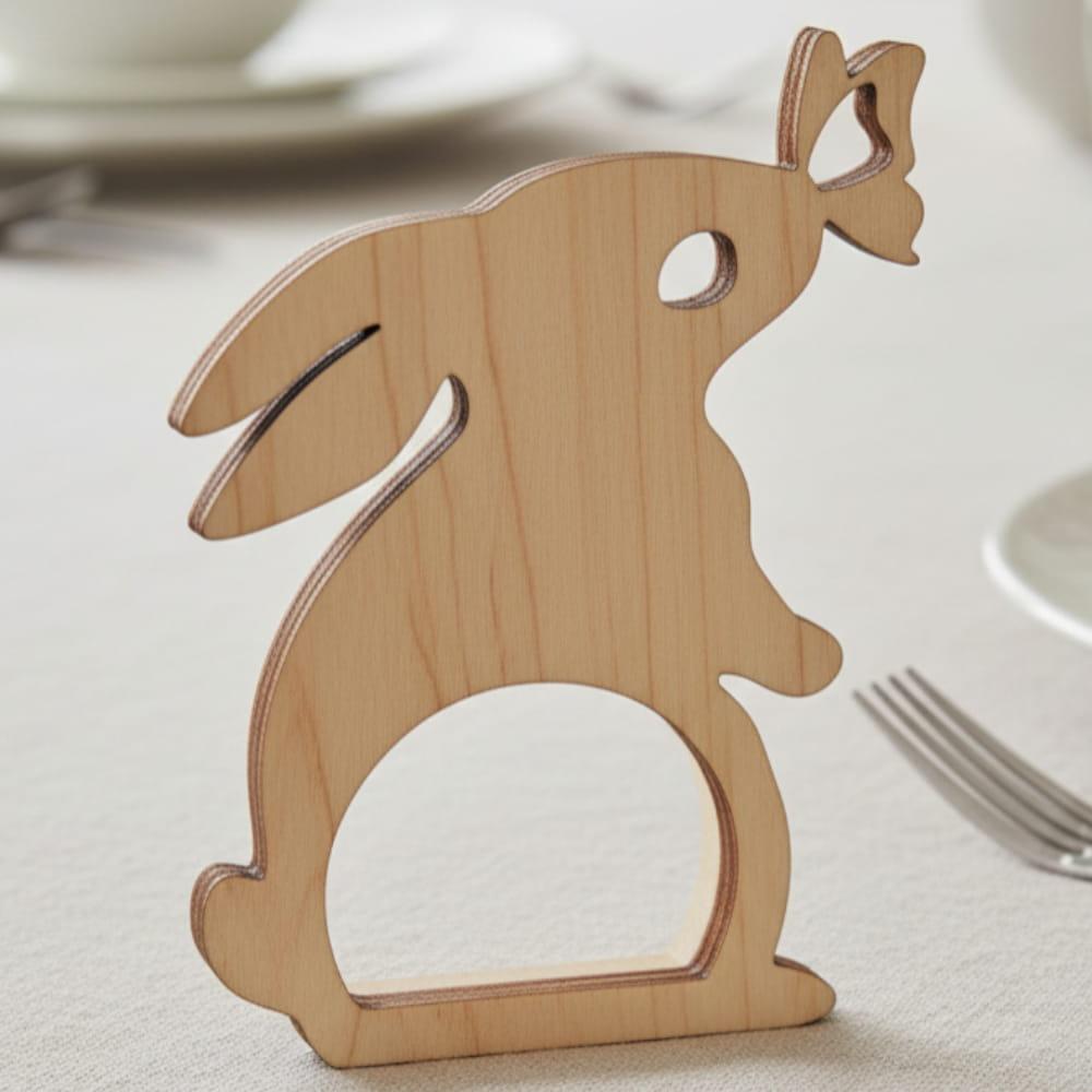Laser Cut Easter Bunny Butterfly Napkin Ring