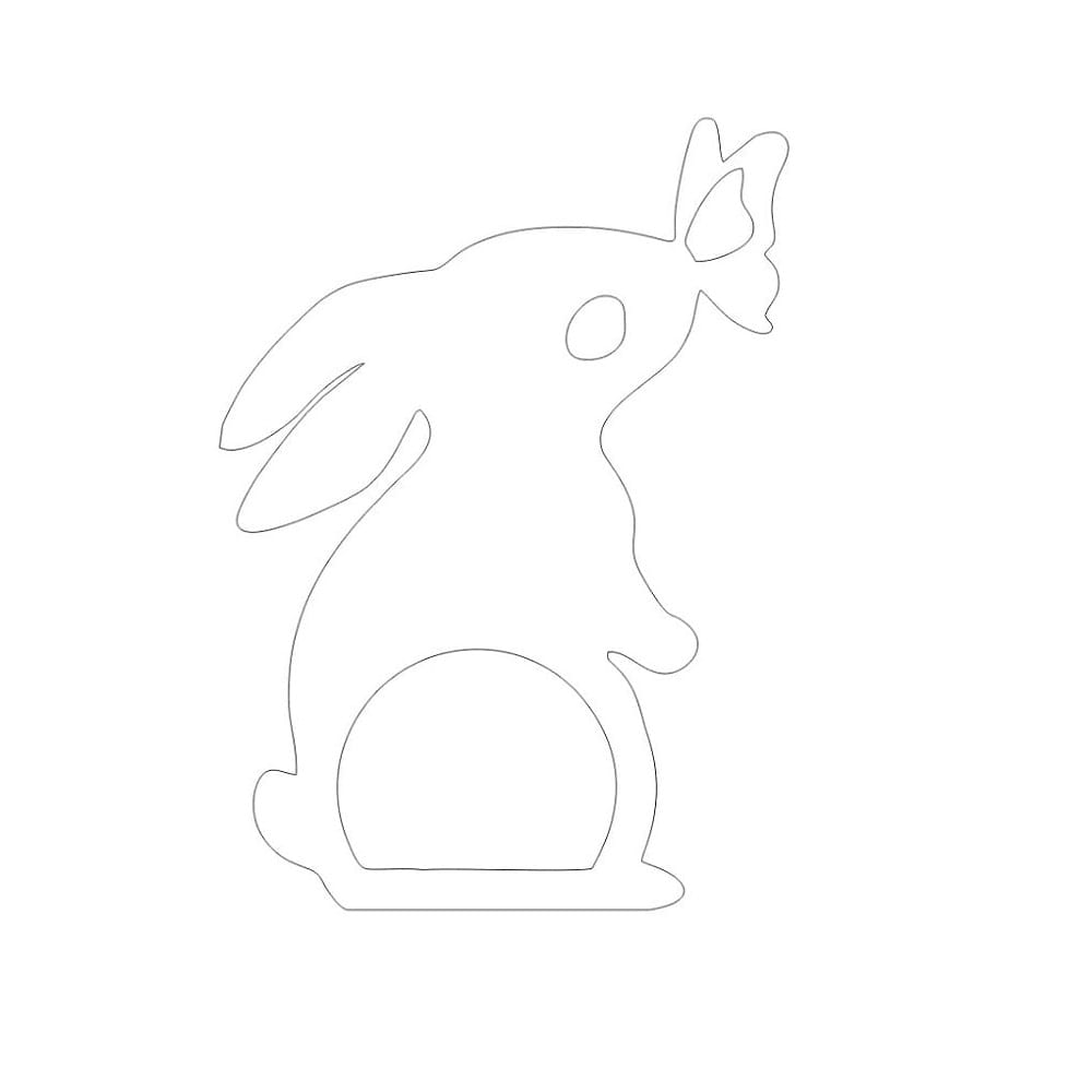Laser Cut Easter Bunny Butterfly Napkin Ring