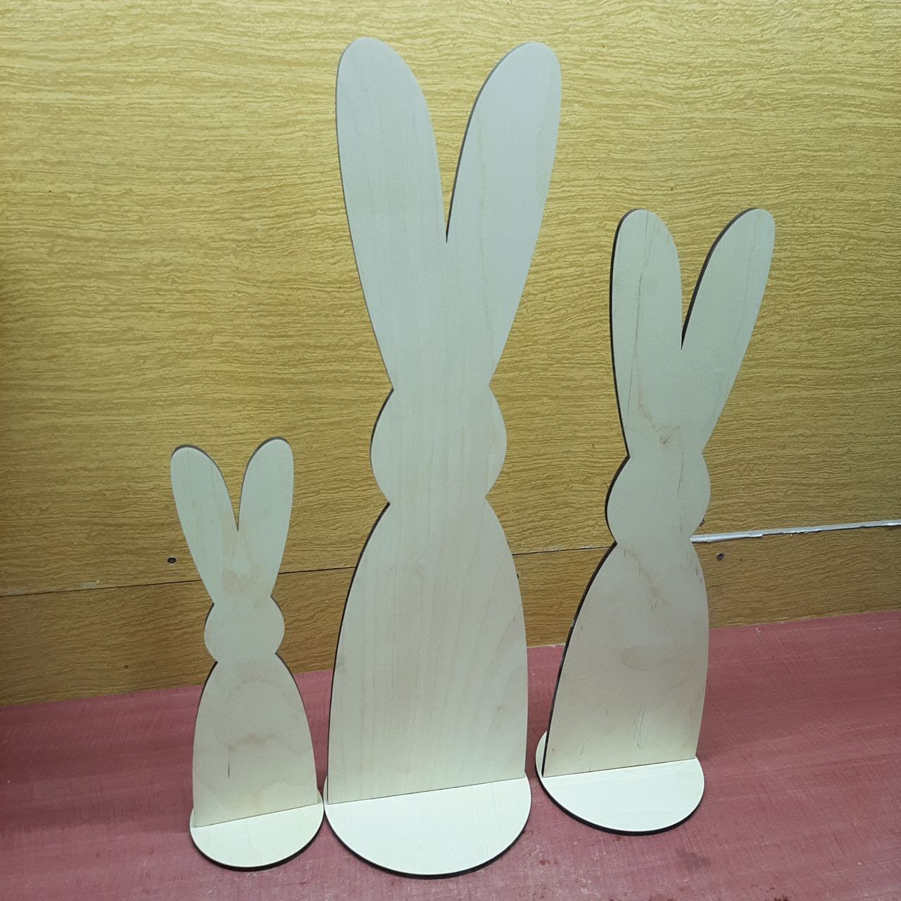 Wooden Easter Bunny Craft 3 Different Sizes Laser Cut Template