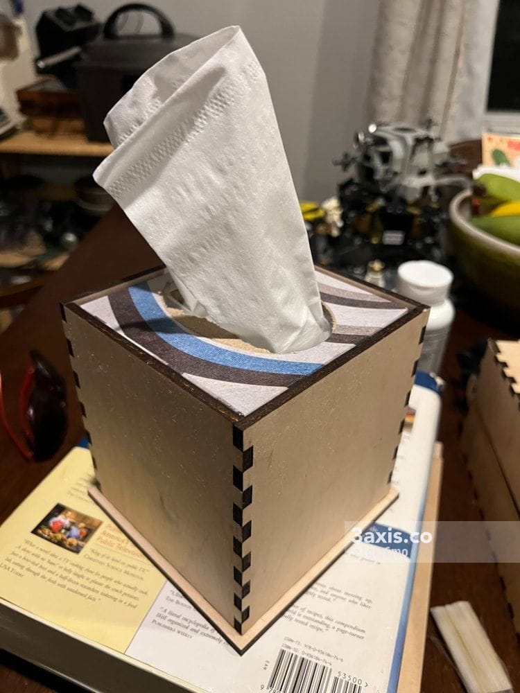 Laser Cut Wooden Tissue Box Cover