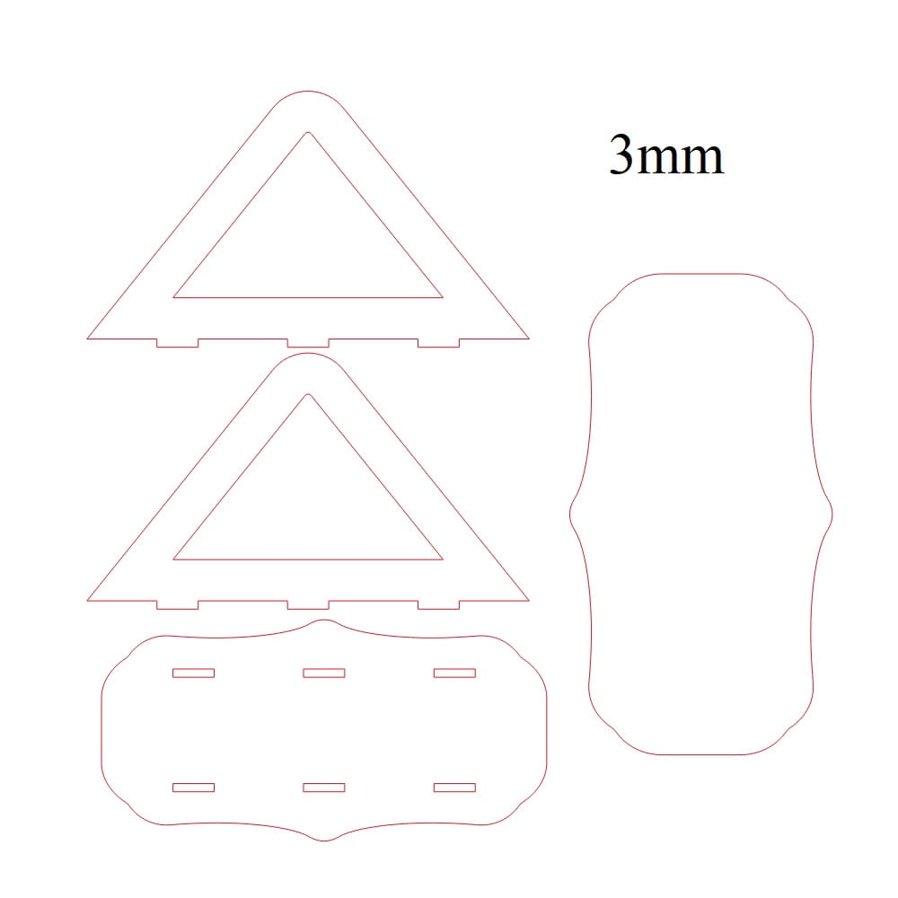 Laser Cut Wooden Triangular Shape Napkin Holder