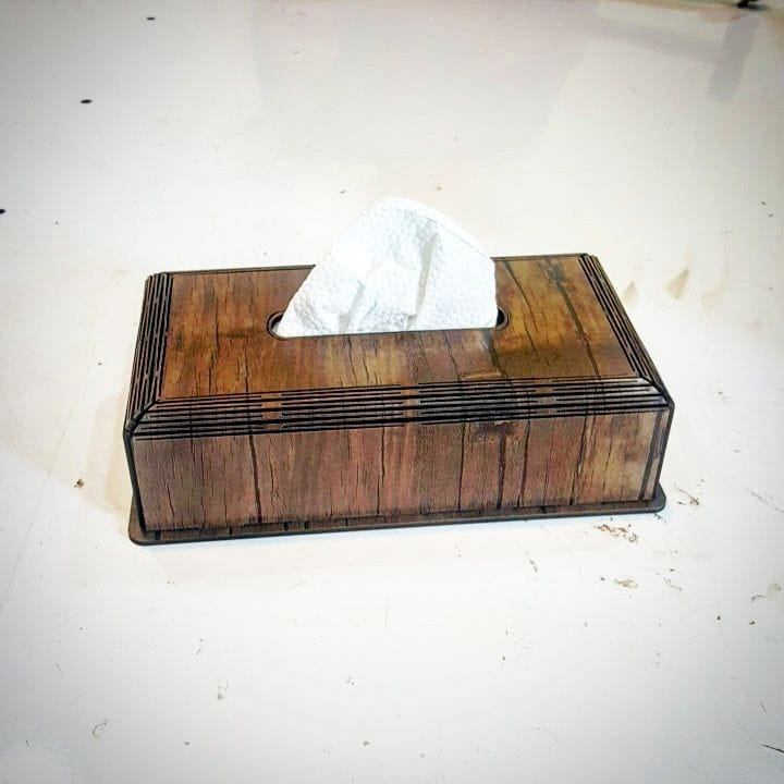 Laser Cut Wooden Tissue Box Holder for Drawing Room