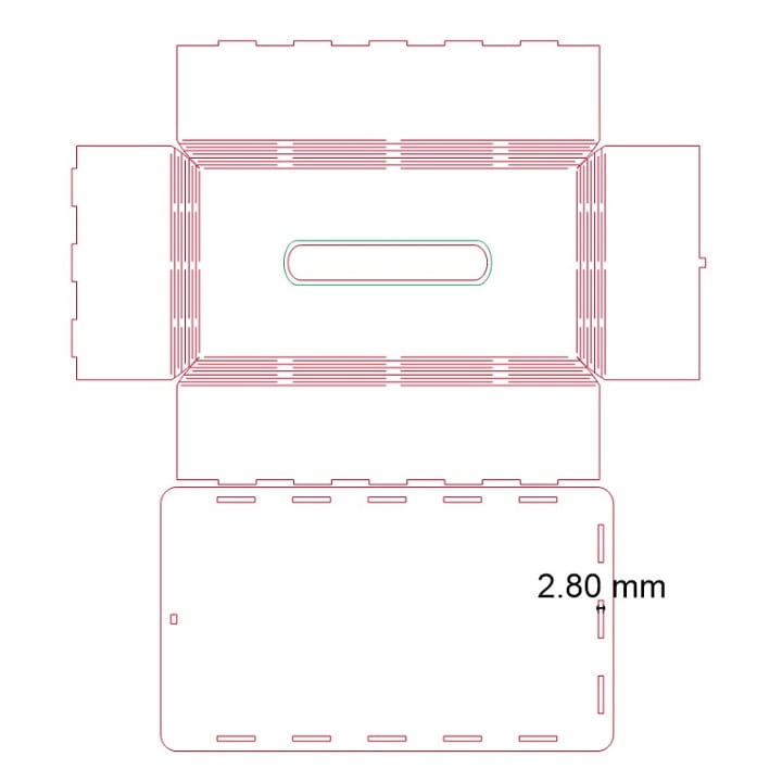 Laser Cut Wooden Tissue Box Holder for Drawing Room