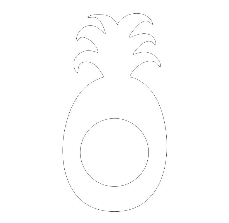Laser Cut Wooden Pineapple Napkin Ring