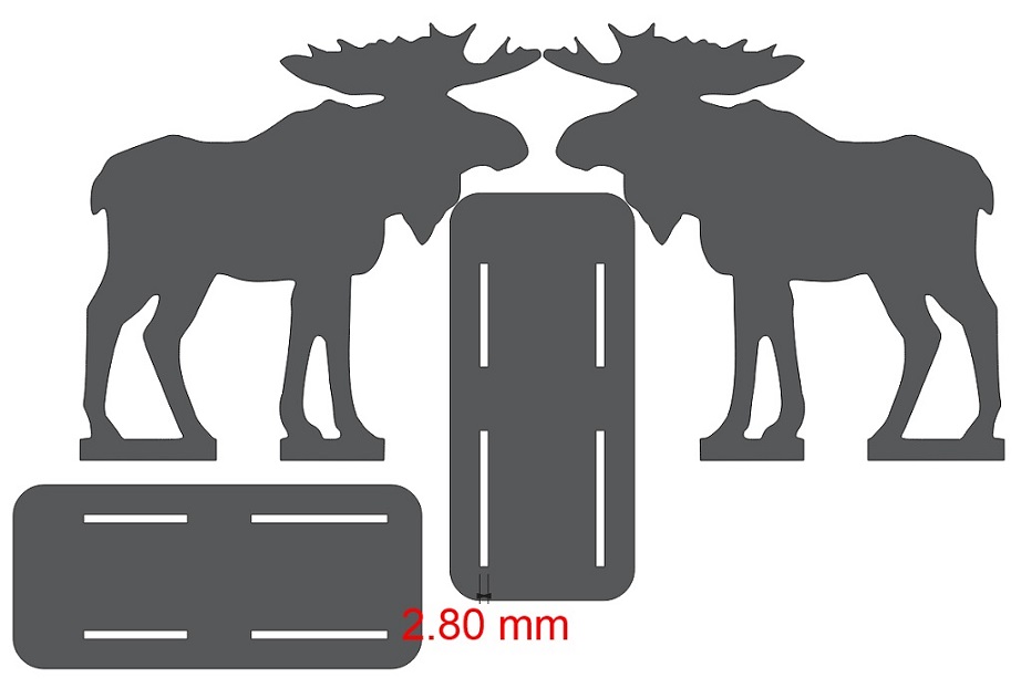 Laser Cut Wooden Moose Napkin Holder Decorative Tabletop Accessories