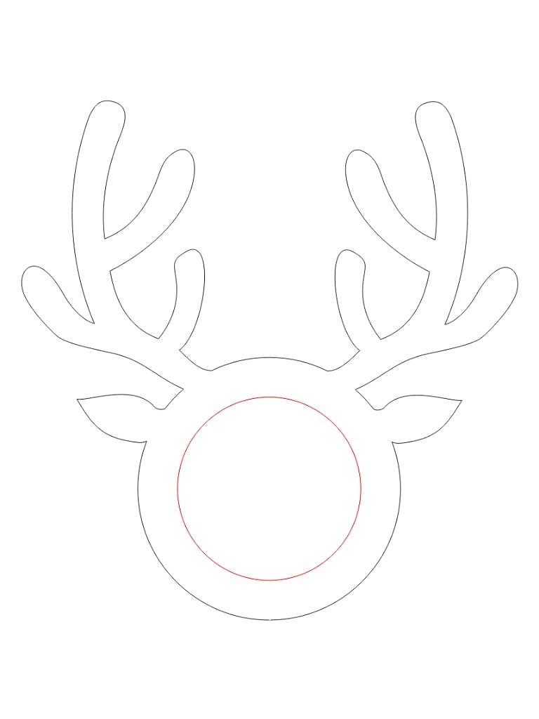 Laser Cut Reindeer Antler Napkin Ring for Christmas Decor