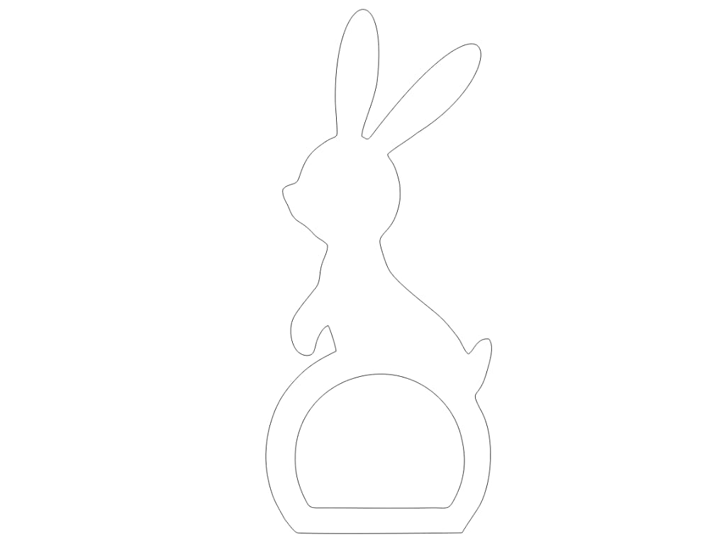 Laser Cut Easter Bunny Napkin Ring for Festive Table Decor