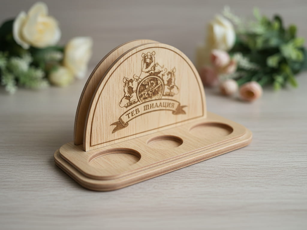 Laser Cut Napkin and Condiment Holder for Table
