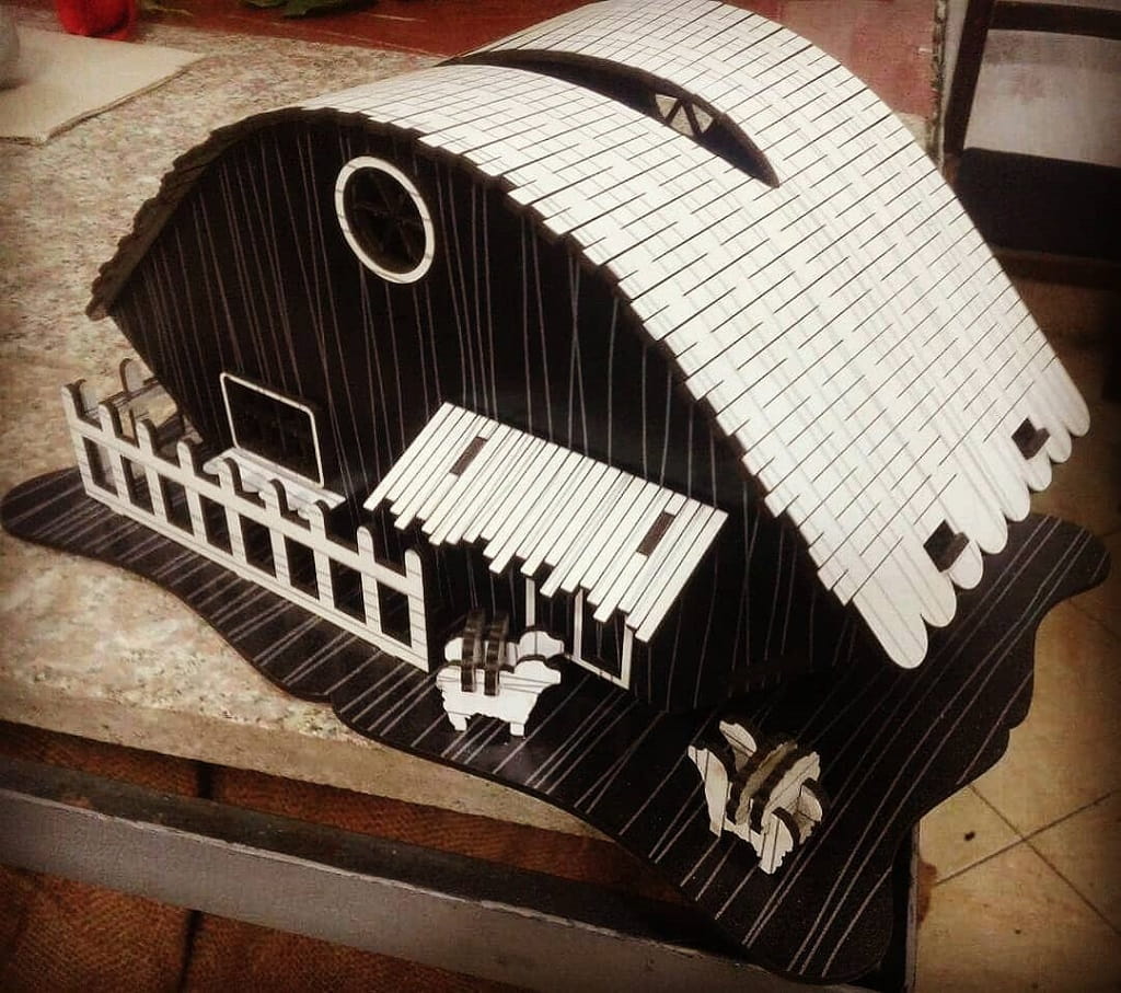 Laser Cut Farmhouse Tissue Box Cover