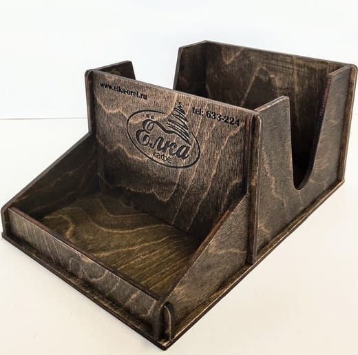 Laser Cut Wooden Table Organizer Napkin and Spice Holder