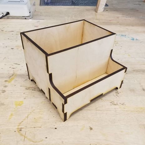 Laser Cut Wooden Napkin and Condiment Holder