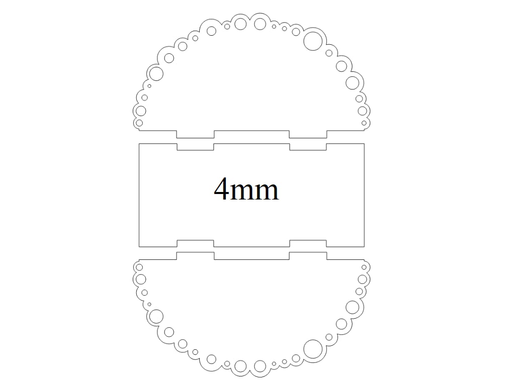 Laser Cut Wooden Serviette Holder