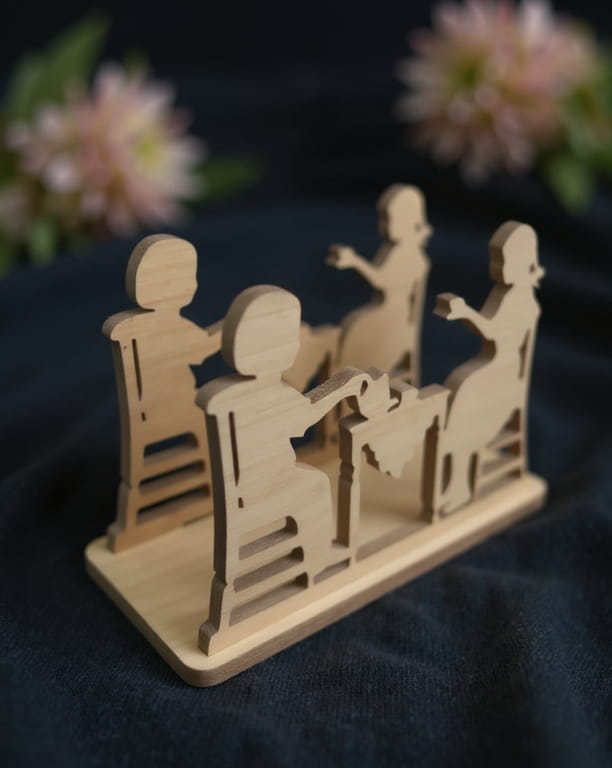 Laser Cut Decorative Couple Napkin Holder