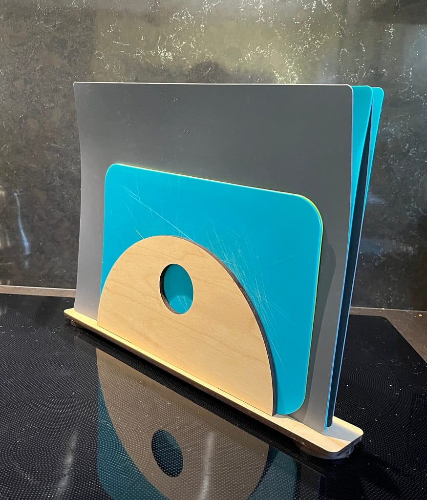 Laser Cut Kitchen Countertop Cutting Mat Stand