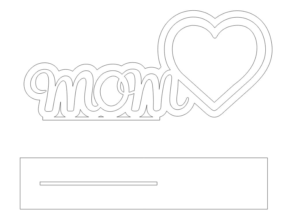 Laser Cut Mothers Day Wooden Photo Frame