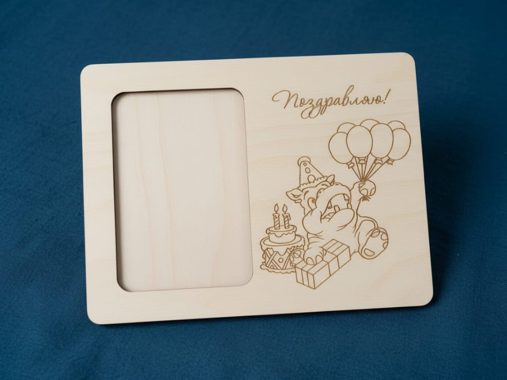 Laser Cut Birthday Gift Photo Frame