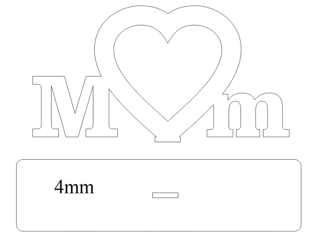 Laser Cut Wooden Mothers Day Photo Frame