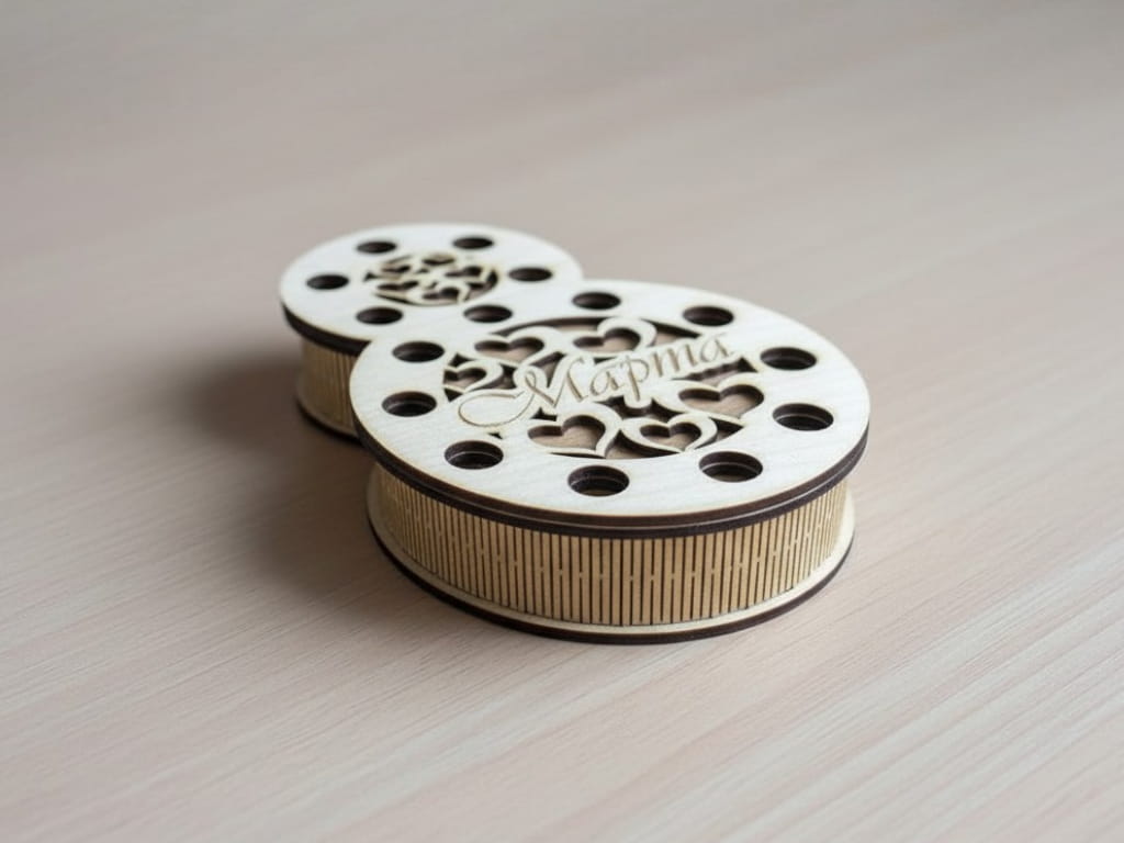 Laser Cut Number 8 Womens Day Gift Box