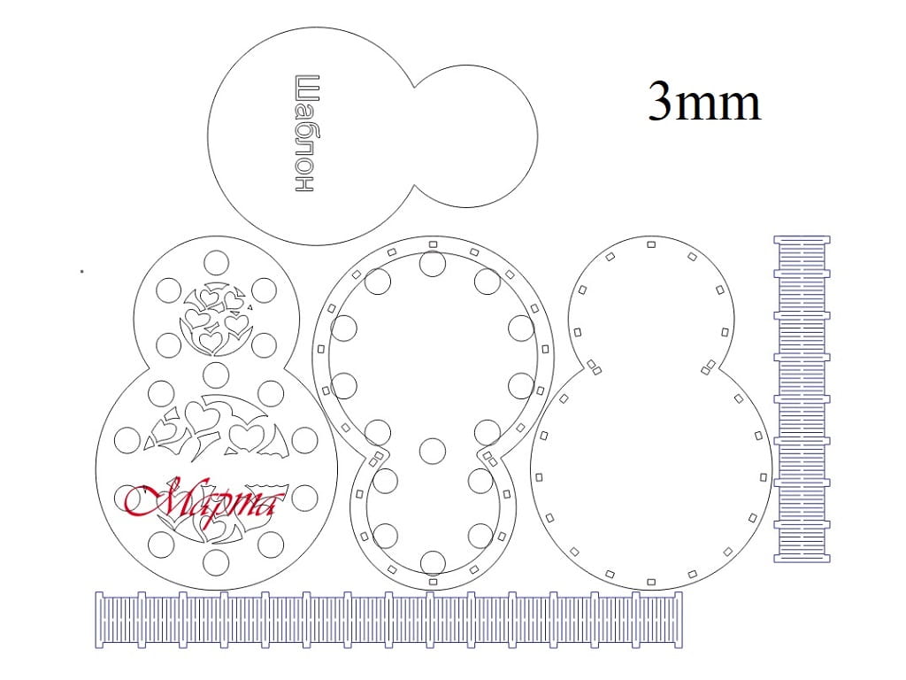 Laser Cut Number 8 Womens Day Gift Box