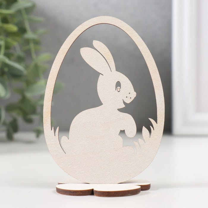 Laser Cut Wooden Easter Bunny Egg Decoration CDR SVG File Free Download ...