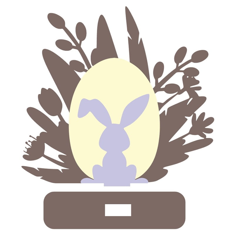 Laser Cut Easter Bunny Table Centerpiece CDR File Free Download | Vecty