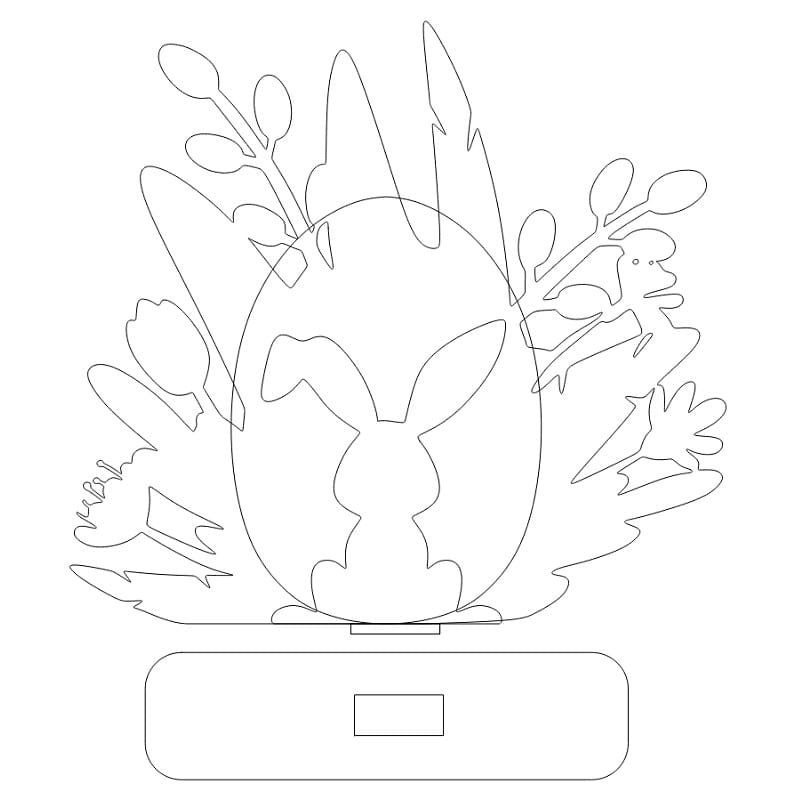 Laser Cut Easter Bunny Table Centerpiece