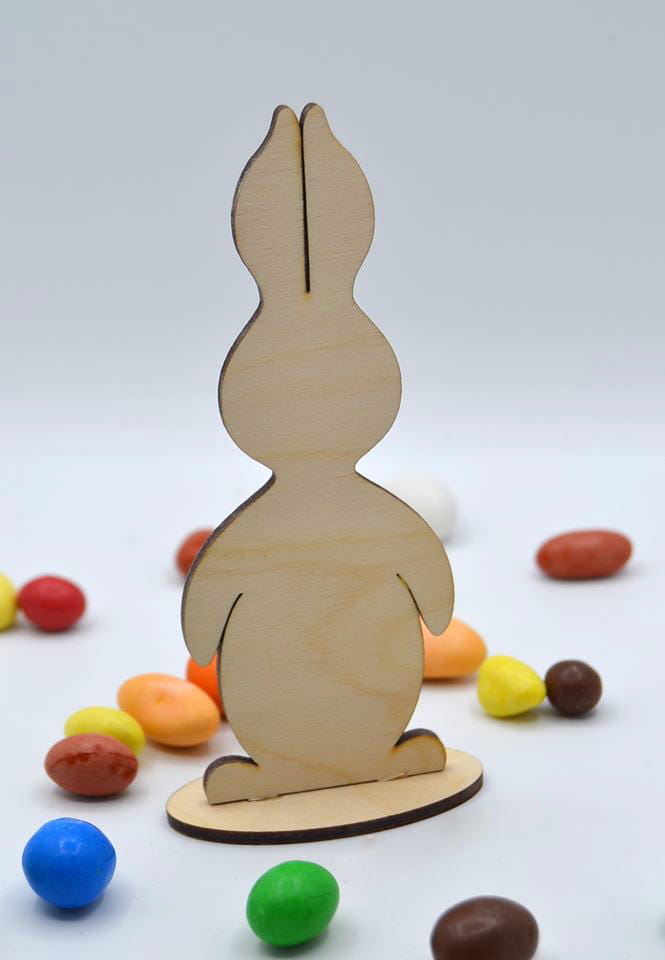 Laser Cut Wooden Easter Bunny Tabletop Decor