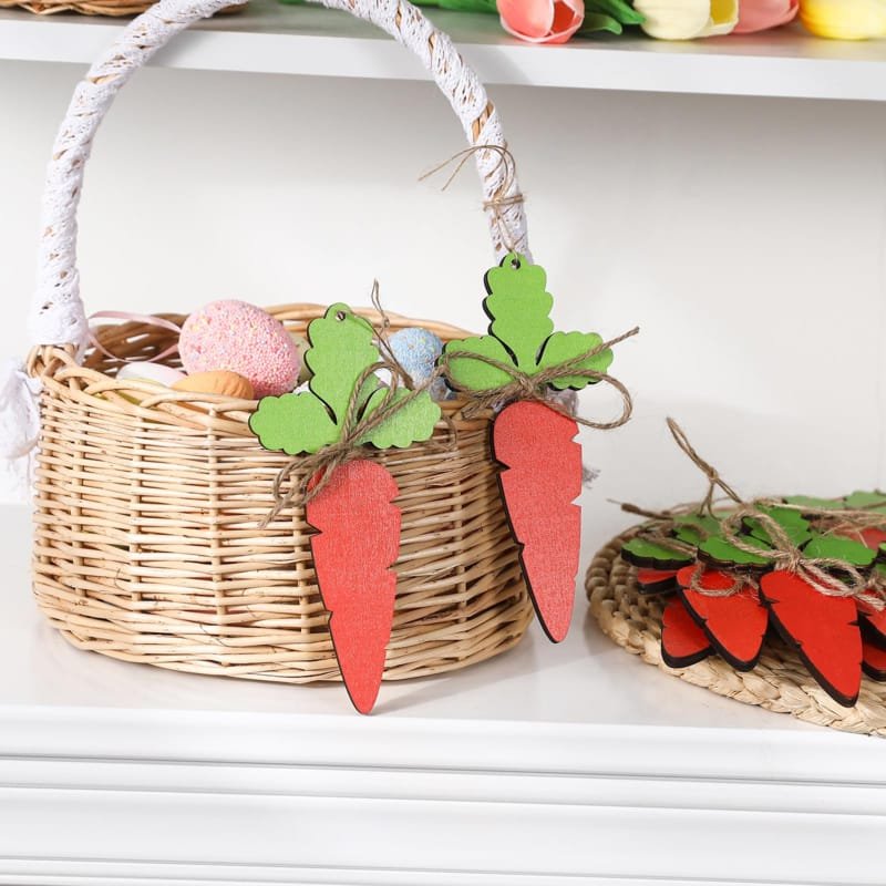 Laser Cut Easter Carrot Basket Name Tag