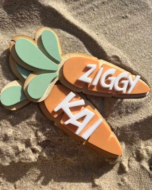 Laser Cut Custom Easter Carrot Basket Tag