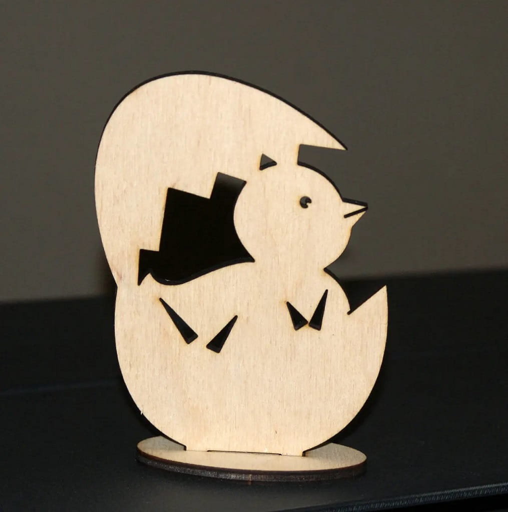 Laser Cut Easter Chick Tabletop Decoration