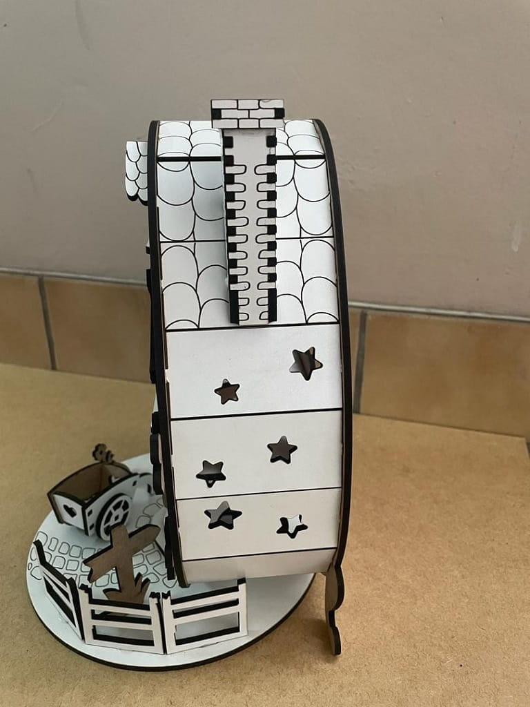Laser Cut Wooden Easter House Egg