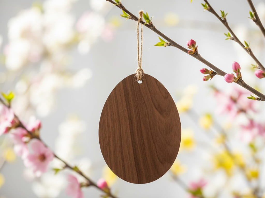 Laser Cut Blank Easter Egg Hanging Ornament