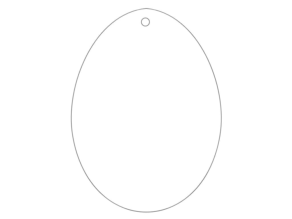 Laser Cut Blank Easter Egg Hanging Ornament