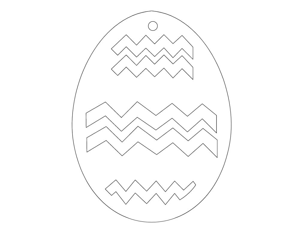 Laser Cut Easter Egg Holiday Hanging Ornament