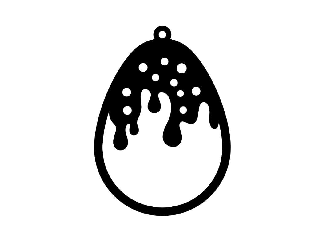 Laser Cut Easter Egg Ornament for Festive Hanging Decor