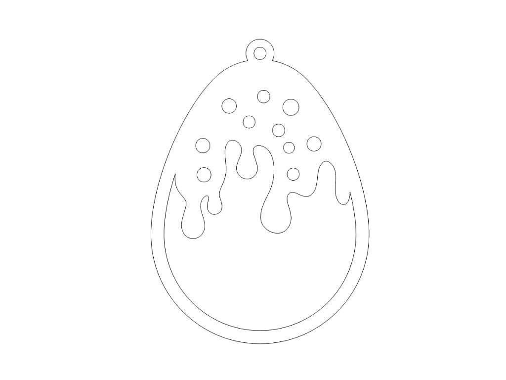 Laser Cut Easter Egg Ornament for Festive Hanging Decor