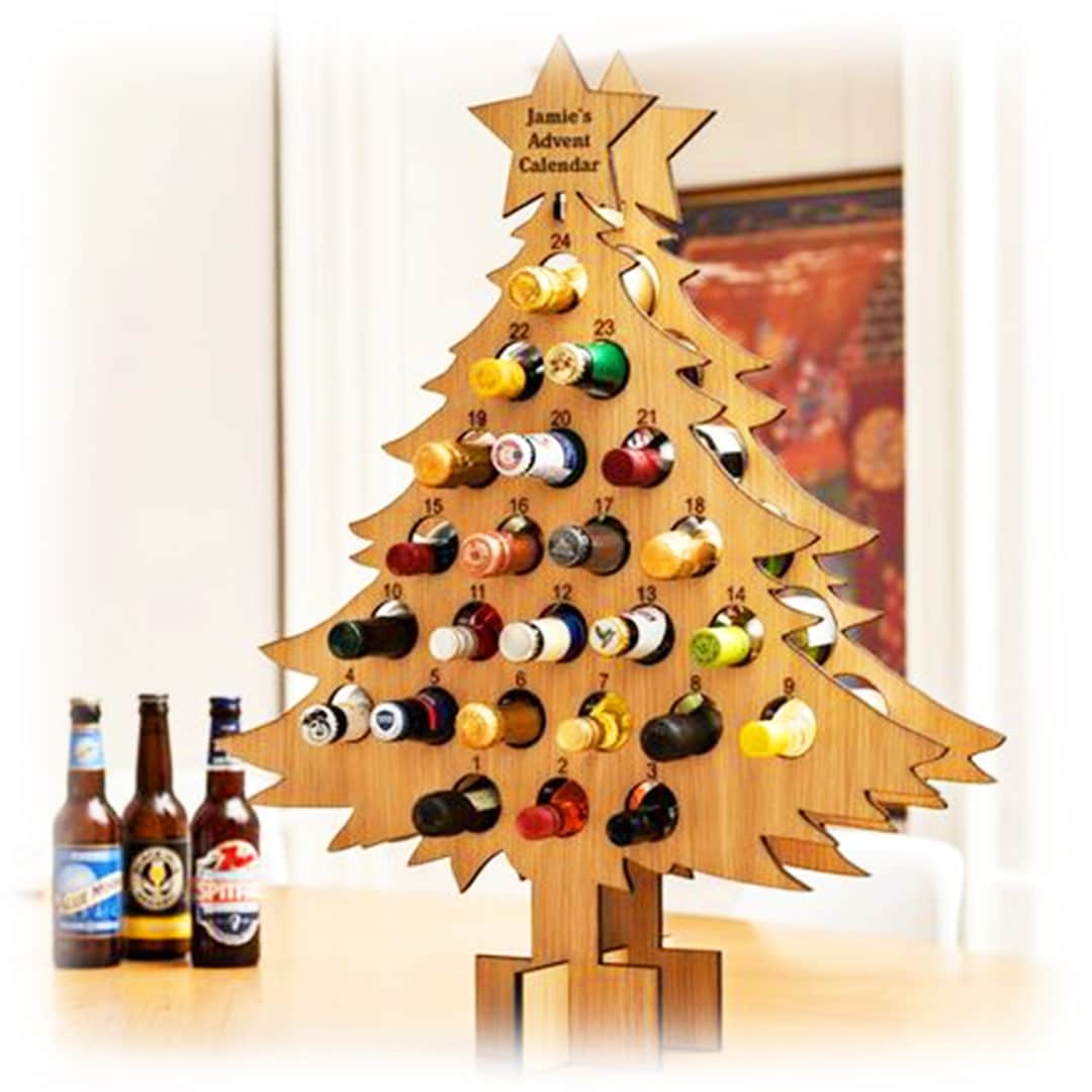 Christmas Tree Alcohol Advent Calendar Laser Cut File