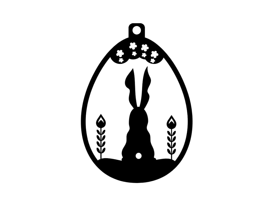 Laser Cut Easter Egg Ornament for Spring Celebrations