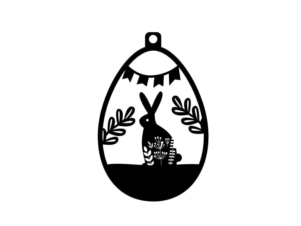Laser Cut Easter Egg Ornament for Festive Home Decor