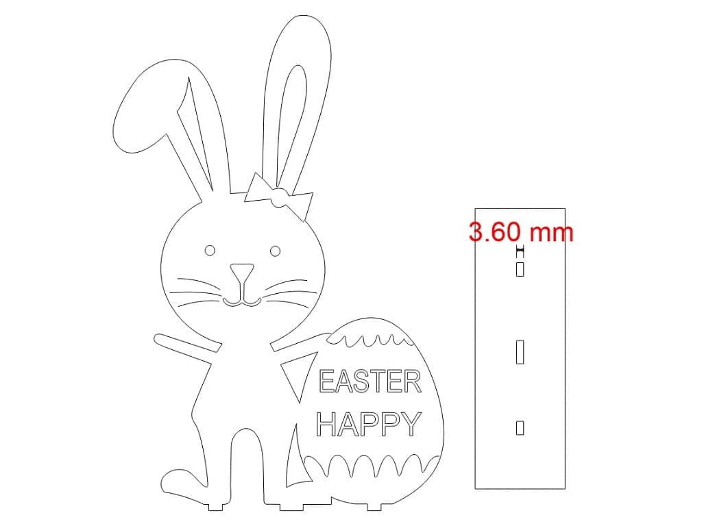 Laser Cut Easter Bunny Tabletop Decor