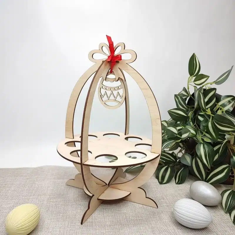 Laser Cut Easter Egg Holder Display Stand