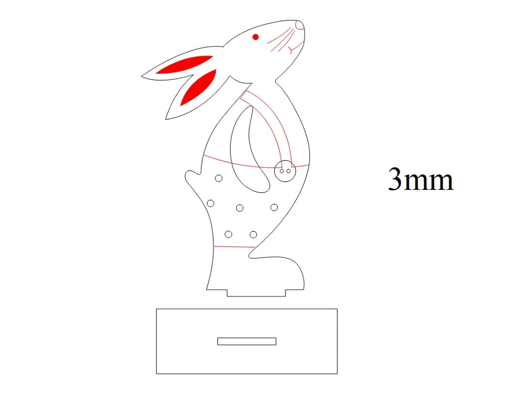 Laser Cut Easter Bunny Holiday Decor