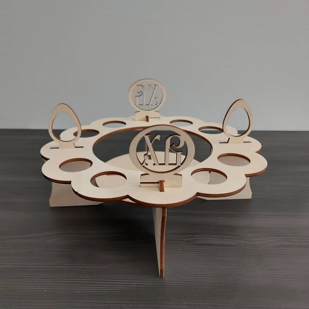 Laser Cut Decorative Easter Egg Holder Display Stand