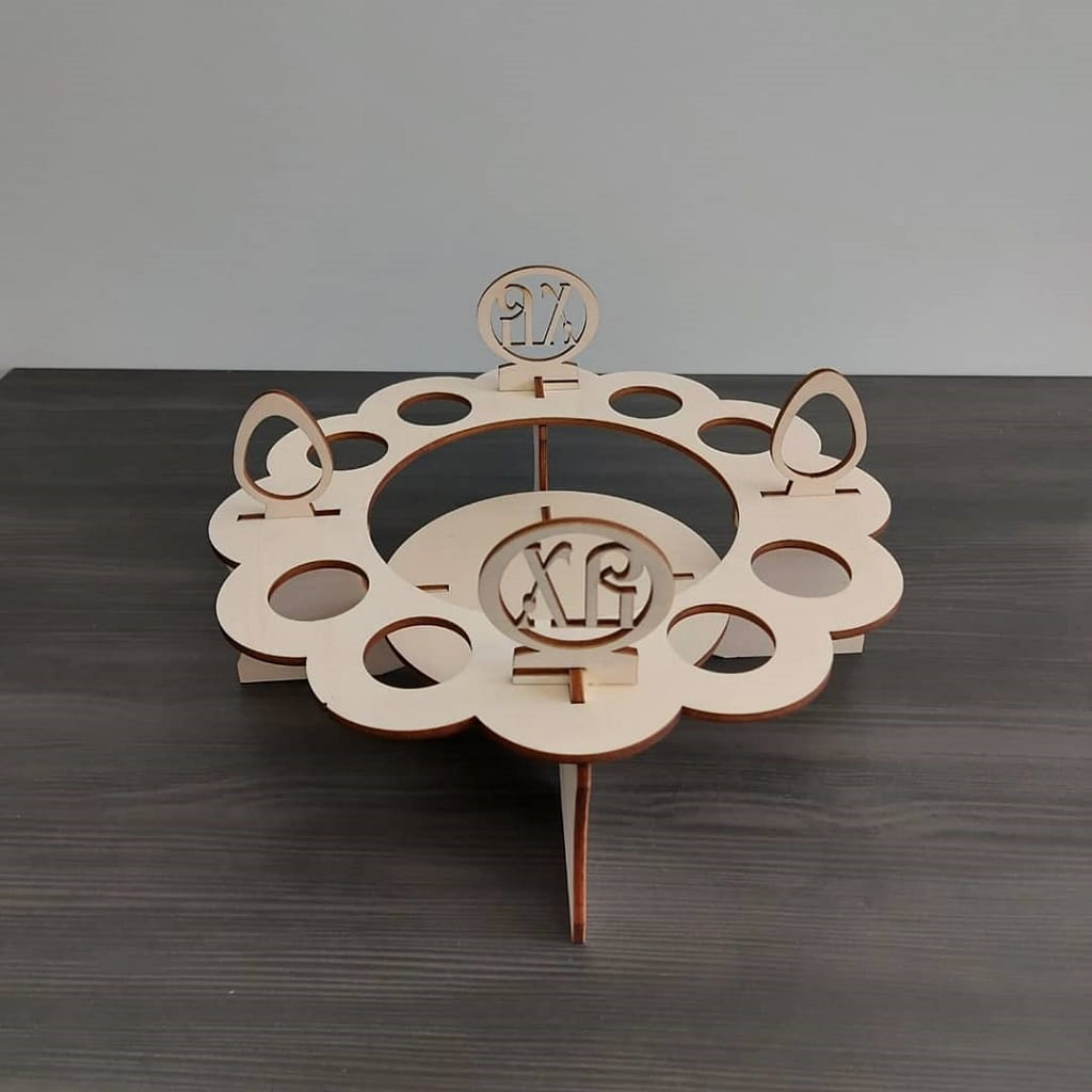 Laser Cut Decorative Easter Egg Holder Display Stand