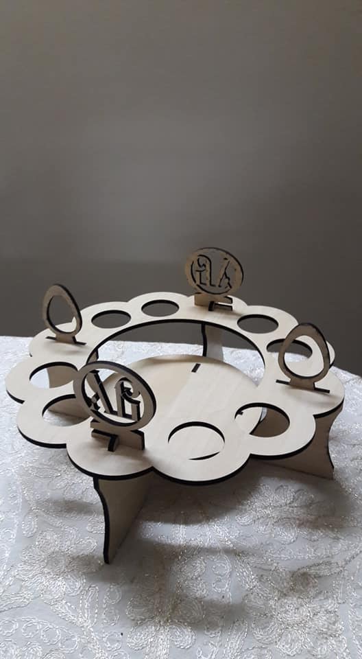 Laser Cut Decorative Easter Egg Holder Display Stand