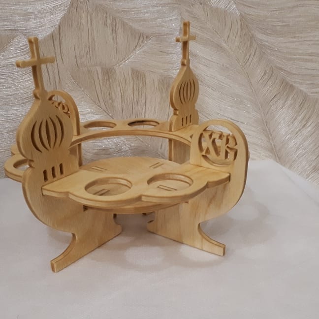 Laser Cut Decorative Easter Stand for 8 Eggs